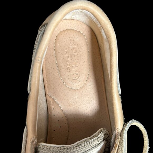 Sperry Top Siders Shoes Women's Size 7.5M Koi fish Core Linen/Oat Model STS95589 - Picture 5 of 9